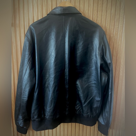 ◾️NWT◾️ PINO PORTE BLACK LEATHER BOMBER JACKET - Picture 6 of 8